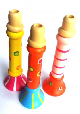 Holz Trompete,Holztrompete,Wood Trumpet für Kinder